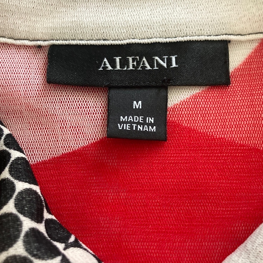 Red and Black Geometric Button-Up Shirt - Picture 3 of 3